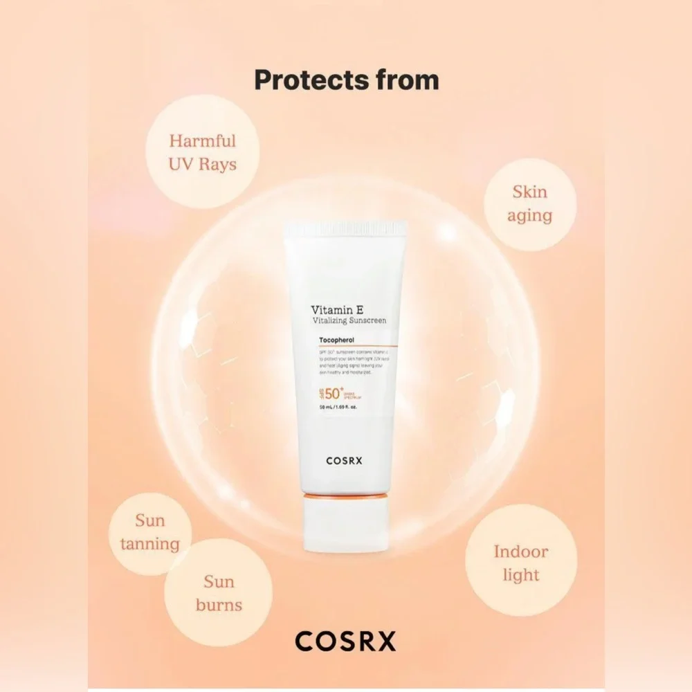 COSRX | Vitamin E Vitalizing Sunscreen | SPF 50 | Tacopherol | NiB 50 mL 2 Boxes - Picture 8 of 16